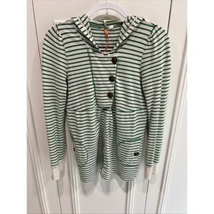 Anthropologie Saturday Sunday Striped Zip Hoodie Size Small Beach Retro Nautical